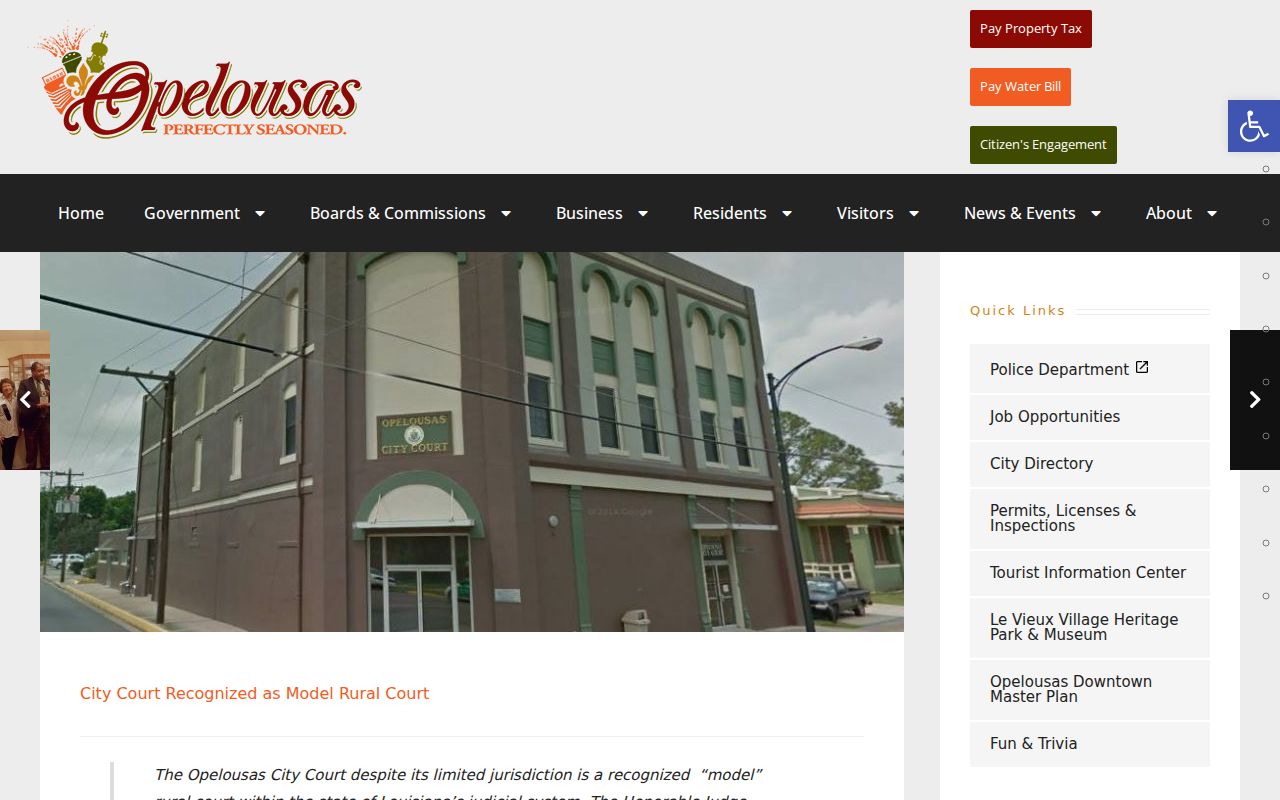 Opelousas court records electronic case management history