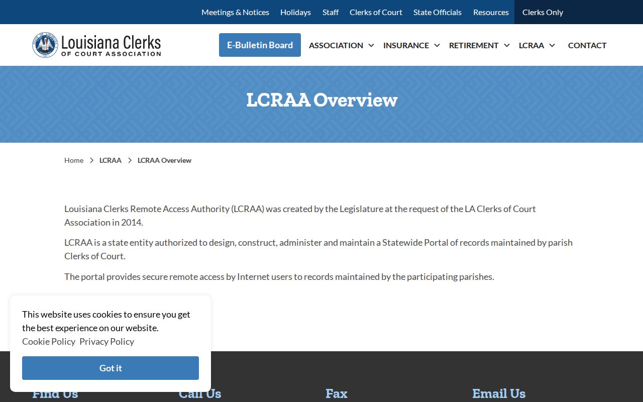 St. Landry Parish case search Louisiana Clerks Remote Access Authority context