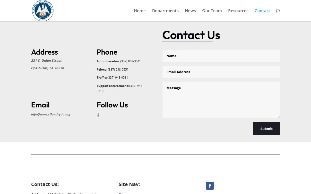 St. Landry Parish criminal docket prosecution contact information