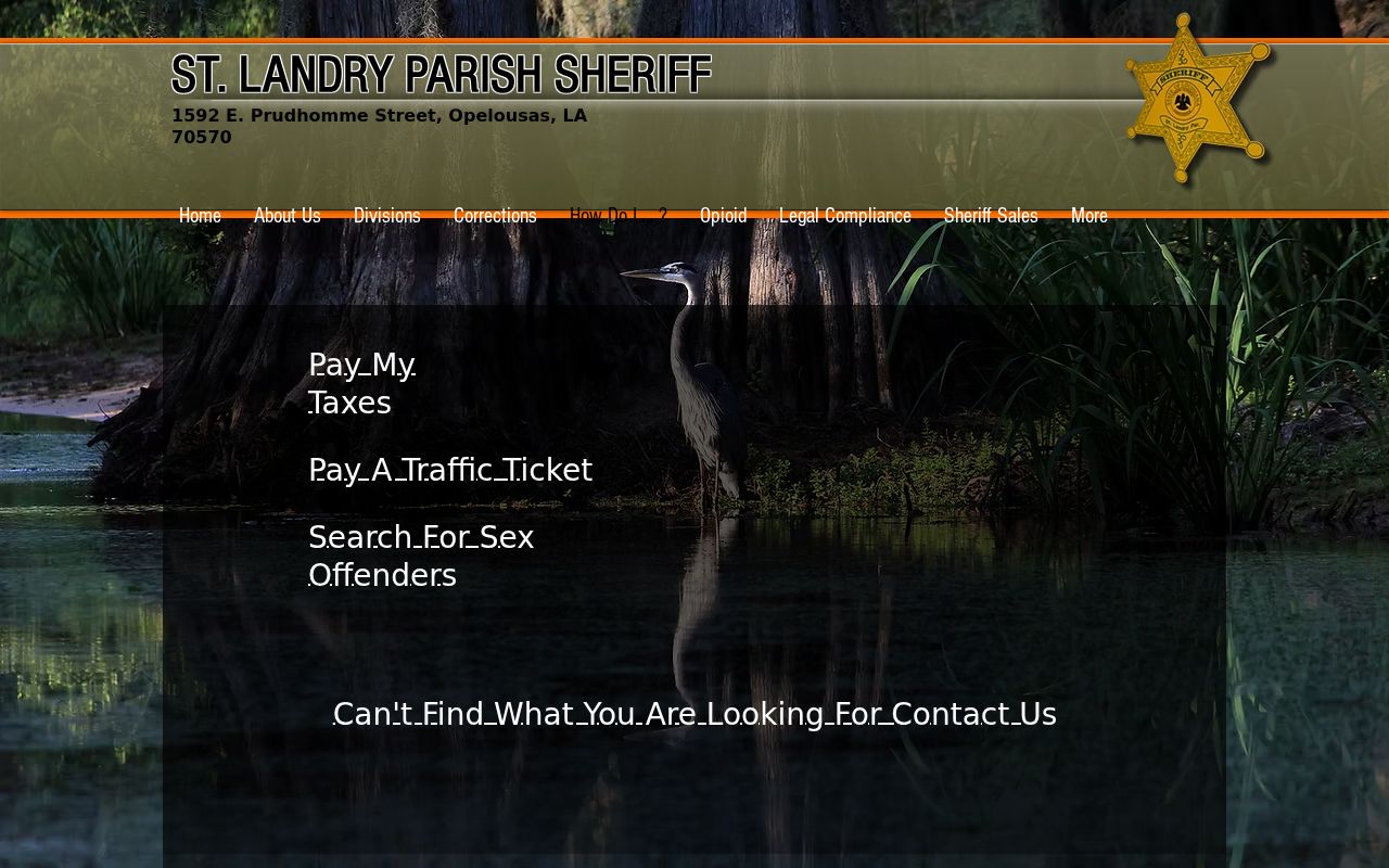 St. Landry Parish traffic court Sheriff FAQ payment route